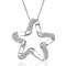 Clavicule femmes argent cinq branches étoile diamant incrusté Collier & pendentif - Page 1