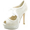 Élégante dentelle à talons hauts plate-forme étanche chaussures pour femmes sangles en satin banquet chaussures de mariage chaussures de mode - Page 2