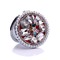 Luxueux cercle incrusté de diamants pliage dessin animé petit miroir & peigne