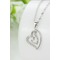 Heart-shaped femmes court incrusté de diamant Collier & pendentif en argent - Page 2