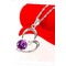 Femmes violettes en forme de coeur cristal Collier & pendentif argent - Page 2