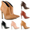 Automne et hiver bottes à talons aiguilles à bout pointu chaussures courtes bottes pour femmes nues chaussures bottes martin - Page 4