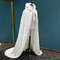 Long manteau d'hiver à capuchon chaud châle en peluche épaisse cape blanche - Page 3