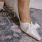 Chaussures simples pointues chaussures de demoiselle d'honneur en dentelle blanche chaussures de mariée de mariage - Page 3