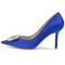 Aux femmes Satiné Talon aiguille Talon haut Bout fermé avec Strass soirée talons hauts - Page 3
