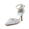 Chaussures de mariage en dentelle blanche chaussures de mariage avec strass chaussures de demoiselle d'honneur strass stiletto pour femmes
