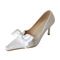 Chaussures simples pointues chaussures de demoiselle d'honneur en dentelle blanche chaussures de mariée de mariage