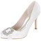 Printemps et automne bout pointu super talon haut satin strass chaussures mariage demoiselle d'honneur chaussures femmes