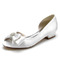 Chaussures de mariage, plus la taille des chaussures simples bow sandales de fête en satin