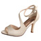 Bout ouvert bouche de poisson talons hauts chaussures de mariée mariage sandales de bal en satin