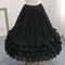 Black chiffon underskirt, bridal long crinoline, cosplay prom dress chiffon underskirt, puffy skirt, Lolita midi skirt - Page 5