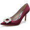 Aux femmes Satiné Talon aiguille Talon haut Bout fermé avec Strass soirée talons hauts - Page 8