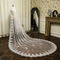 Voile de dentelle monocouche accessoires de mariage voile ivoire blanc de mariée avec voile de peigne à cheveux en métal