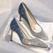 Chaussures de mariage pour femmes en cristal paillettes chaussures de mariée mariage talons hauts