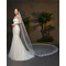 Une couche d'accessoires de mariée en voile de paillettes de dentelle traînante en gros un voile de 3,5 mètres de long - Page 3
