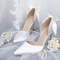 Chaussures de mariage blanches Chaussures de mariée en satin à talons hauts Modèles d'automne et d'hiver