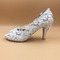 Chaussures de mariage en dentelle satinée avec strass chaussures de mariage stiletto chaussures de mariage à la main - Page 4