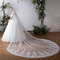 Grand voile de dentelle traînant voile de mariée en dentelle blanc ivoire de 3,5 mètres de long - Page 3