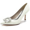 Aux femmes Satiné Talon aiguille Talon haut Bout fermé avec Strass soirée talons hauts - Page 12