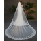 Une couche d'accessoires de mariée en voile de paillettes de dentelle traînante en gros un voile de 3,5 mètres de long