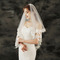 Voile de mariée en dentelle de mariée voile de mariage court avec des accessoires de mariage de voile peigné de cheveux - Page 4