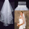 Double voile de bord de ruban de satin blanc / ivoire voile de mariée en gros - Page 2