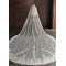 4M haute qualité voile de mariage voile 2 couche cathédrale voile de mariée bord de dentelle