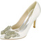 Chaussures de mariée en satin strass chaussures de mariage blanches chaussures de mariée arc - Page 2