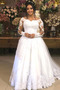 Robe de mariée A-ligne Soie Perle Couvert de Dentelle Zip Manche Aérienne - Page 1