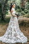 Robe de mariée Glissière Manquant Épaule Dégagée Longue A-ligne Romantique - Page 2