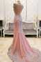 Robe de Soirée Naturel taille Gazer A-ligne Été Sans Manches Col en V Foncé - Page 2