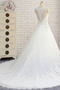 Robe de mariée A-ligne Manquant Plage Col Bateau Formelle Couvert de Dentelle - Page 4