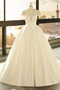 Robe de mariée Lacet Satin Printemps A-ligne Col en V Col en V Foncé - Page 1