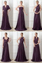 Robe Demoiselle d'Honneur Elégant Au Drapée Sans Manches Longue - Page 1