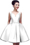 Robe de Cocktail Soie Epurée Lacez vers le haut Longueur Genou Été A-ligne - Page 6