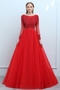 Robe de Soirée Manche Aérienne Naturel taille Train de balayage - Page 1