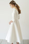 Robe de mariée Au Drapée Fermeture éclair Manche de T-shirt Satin - Page 3
