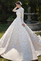 Robe de mariée Couvert de Dentelle Col haut aligne Salle Lacet - Page 4