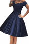 Robe de Cocktail Longueur Genou Épaule Dégagée A-ligne Manche Courte - Page 10