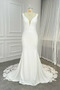 Robe de mariée Fourreau Naturel taille noble Glissière Soie Col en V Foncé - Page 2