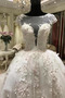 Robe de mariée A-ligne Formelle Naturel taille Soie Col Bateau - Page 4