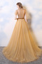 Robe de Soirée Manche Courte Naturel taille Manquant Col haut Simple - Page 2
