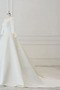 Robe de mariée Traîne Longue Formelle Au Drapée a ligne Manche de T-shirt - Page 3