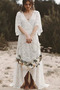 Robe de mariée Dentelle Col en V Asymétrique Luxueux Naturel taille - Page 1