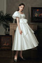 Robe de mariée Longueur Mollet Simple Lacet Printemps Satin A-ligne - Page 2