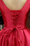 Robe de Cocktail Soie Epurée Lacez vers le haut Longueur Genou Été A-ligne - Page 5