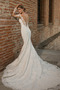 Robe de mariée Sirène Plage Tissu Dentelle Traîne Mi-longue Haute Couvert - Page 1