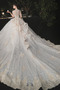 Robe de mariée Fermeture éclair Manche de T-shirt Naturel taille Traîne Longue - Page 2