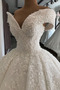 Robe de mariée Lacet Naturel taille Au Drapée A-ligne Traîne Royal - Page 3