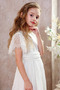 Robe Cortège Fille Dentelle Longueur Cheville Chiffon Manquant Manche Courte - Page 5